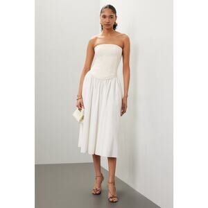 Toccin Melody Corset Combo Midi Dress